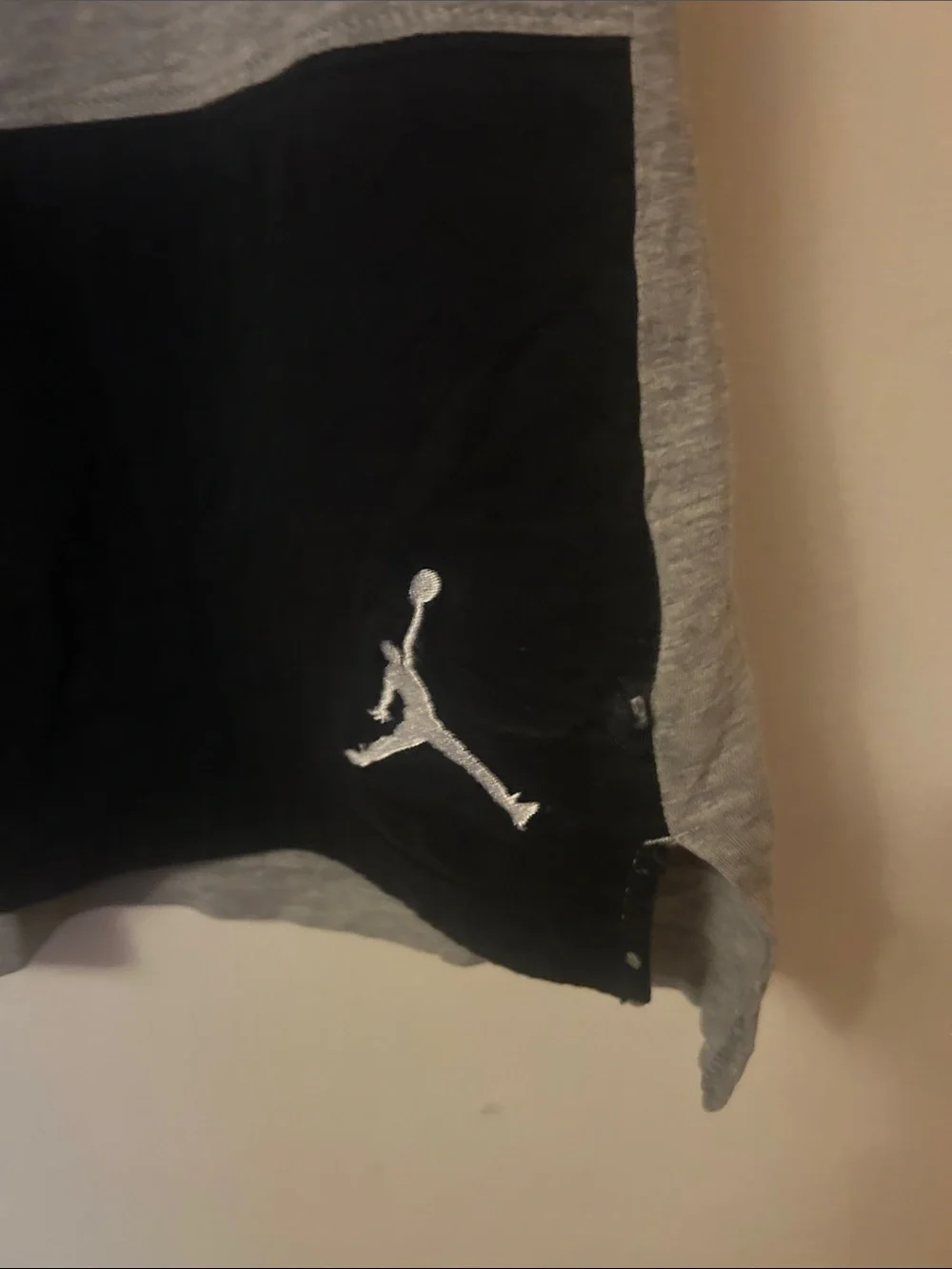 Jordan Men's Short-Sleeve Crewneck Tee in Gray with Black Accent